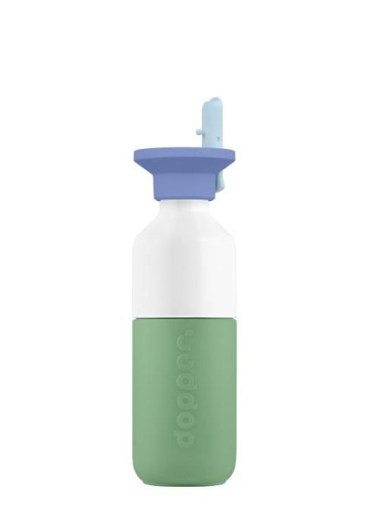 Dopper Drinkfles Steel Fresh Green <span class='gold'>x</span> Flip Straw- 350ml Dopper Drinkfles Steel Fresh Green <span class='gold'>x</span> Flip Straw- 350ml