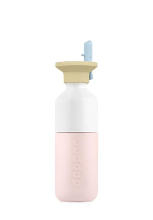 Dopper Drinkfles Steel Soft Pink <span class='gold'>x</span> Flip Straw- 350ml Dopper Drinkfles Steel Soft Pink <span class='gold'>x</span> Flip Straw- 350ml