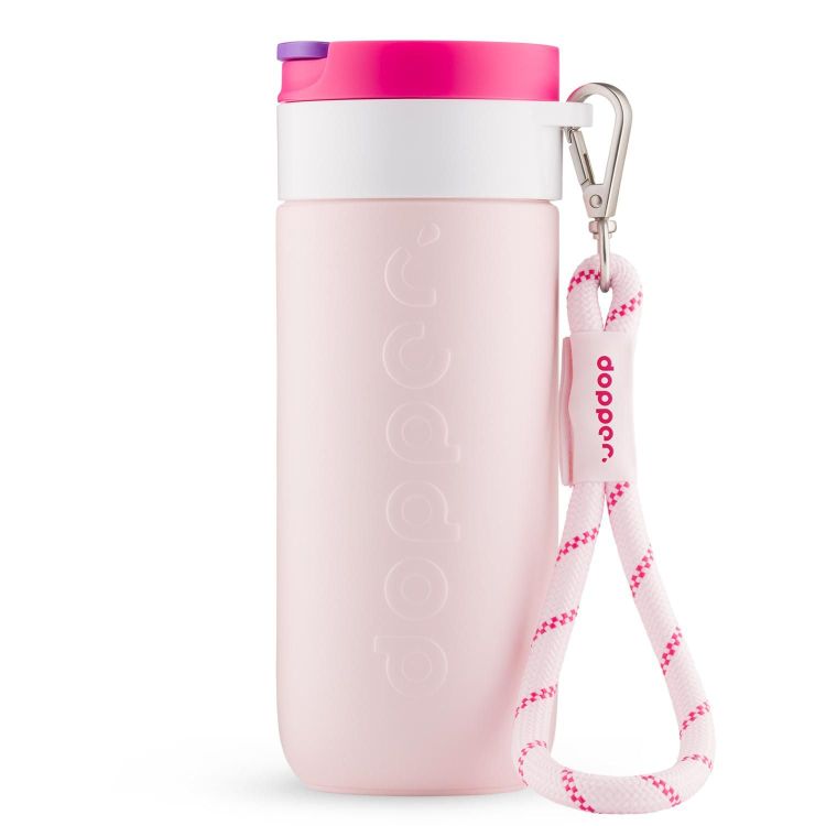 Dopper Koord - Travel mug - wit / Cherry pink