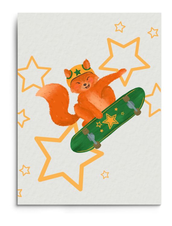 Enfant Terrible Briefpapier - Skating fox