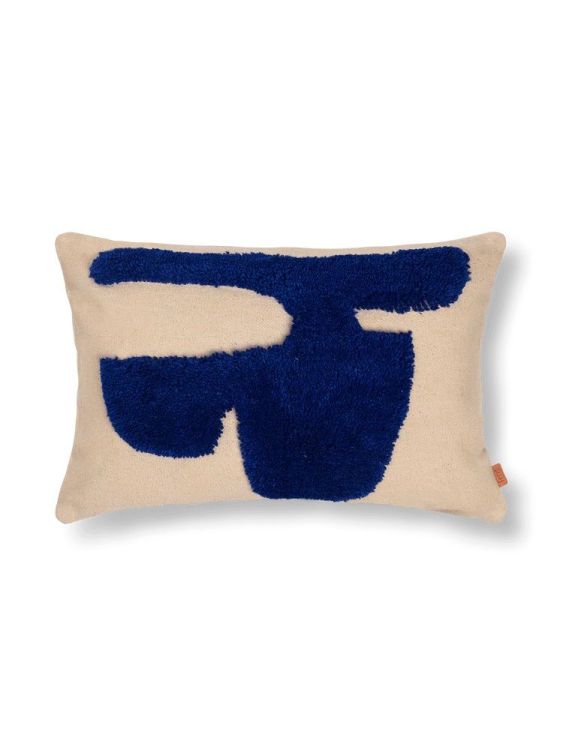 Ferm Living Lay Cushion - Rectangular - Sand/Bright Blue