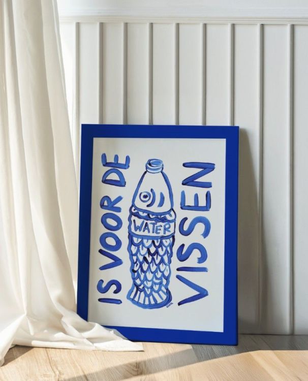 Gentil Poster - Water is voor de vissen - 210 <span class='gold'>x</span> 297 mm Gentil Poster - Water is voor de vissen - 210 <span class='gold'>x</span> 297 mm