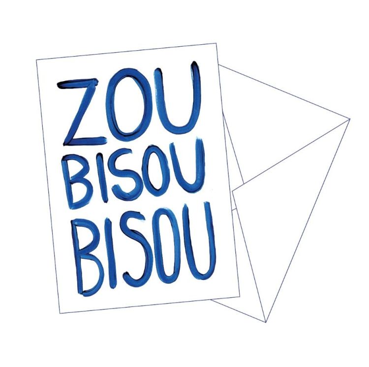 Gentil Postkaart - Zou Bisou Bisou Gentil Postkaart - Zou Bisou Bisou