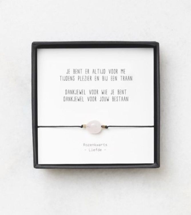 Gewoon Jip Armbandje rozenkwarts - Liefde (Je bent er altijd voor me)