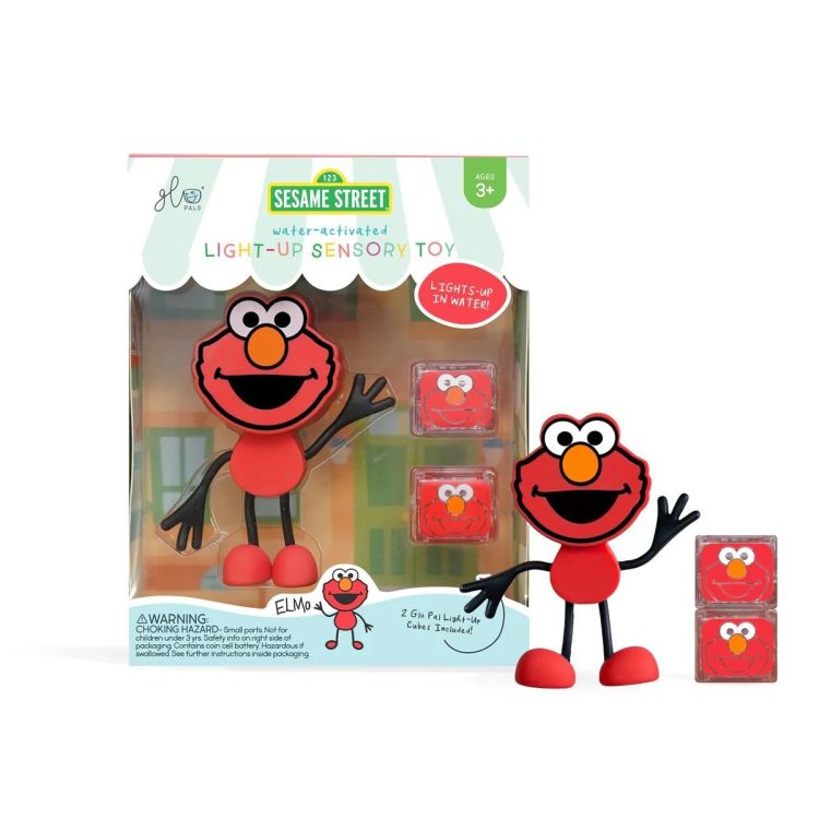 Glo Pals Badspeelgoed - Lichtgevende blokjes - Elmo set