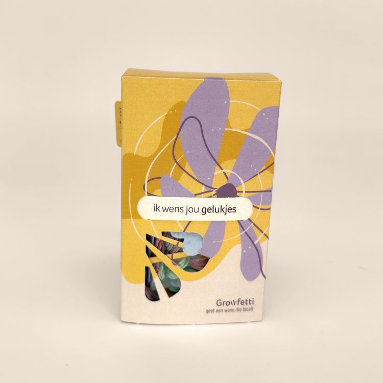 Growfetti Zaadpapier confetti - Ik wens jou gelukjes