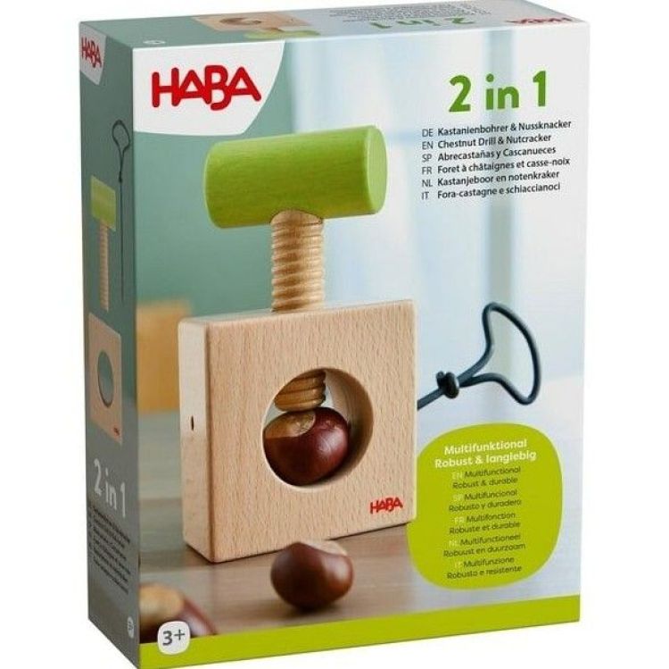 Haba 2-in-1 functionele tool - Notenkraker Haba 2-in-1 functionele tool - Notenkraker