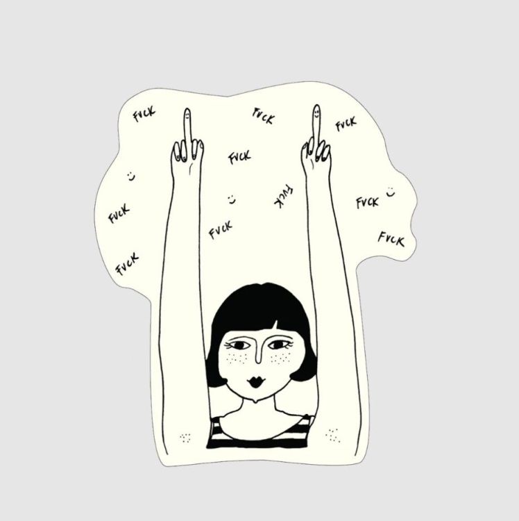 Helen B Sticker - FUCK FUCK FUCK Helen B Sticker - FUCK FUCK FUCK