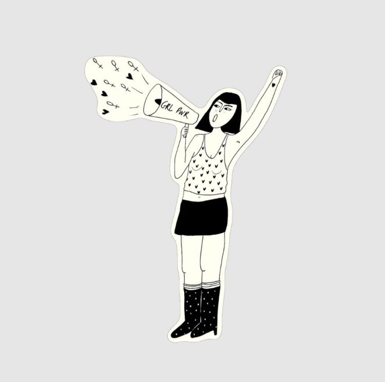 Helen B Sticker - GRL PWR Helen B Sticker - GRL PWR