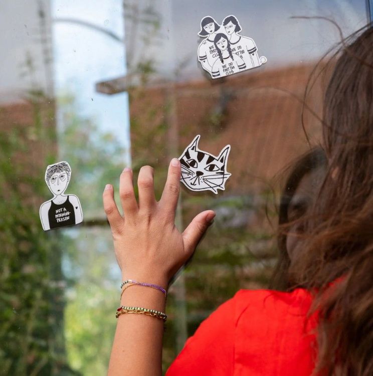 Helen B Sticker - Kitty