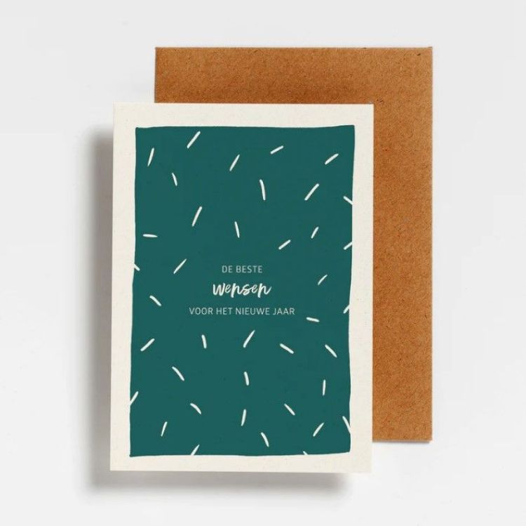 Hello August Postkaartje - De beste wensen voor het nieuwe jaar