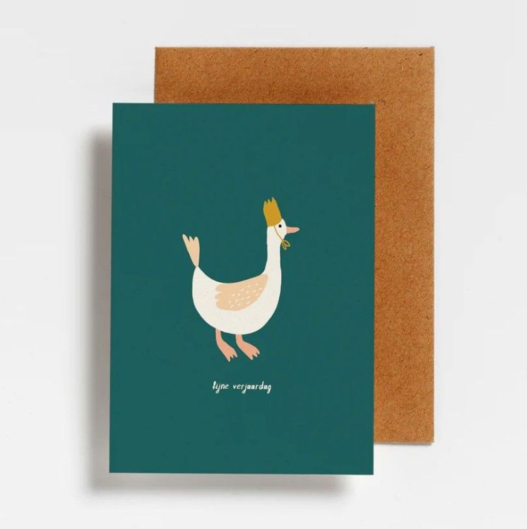 Hello August Postkaartje - Fijne verjaardag Eend