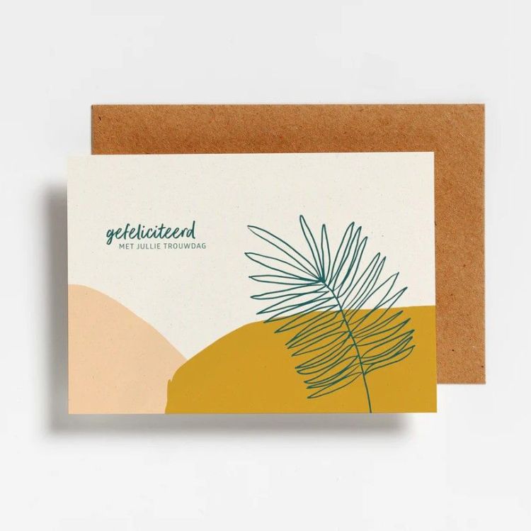 Hello August Postkaartje - Gefeliciteerd met jullie trouwdag