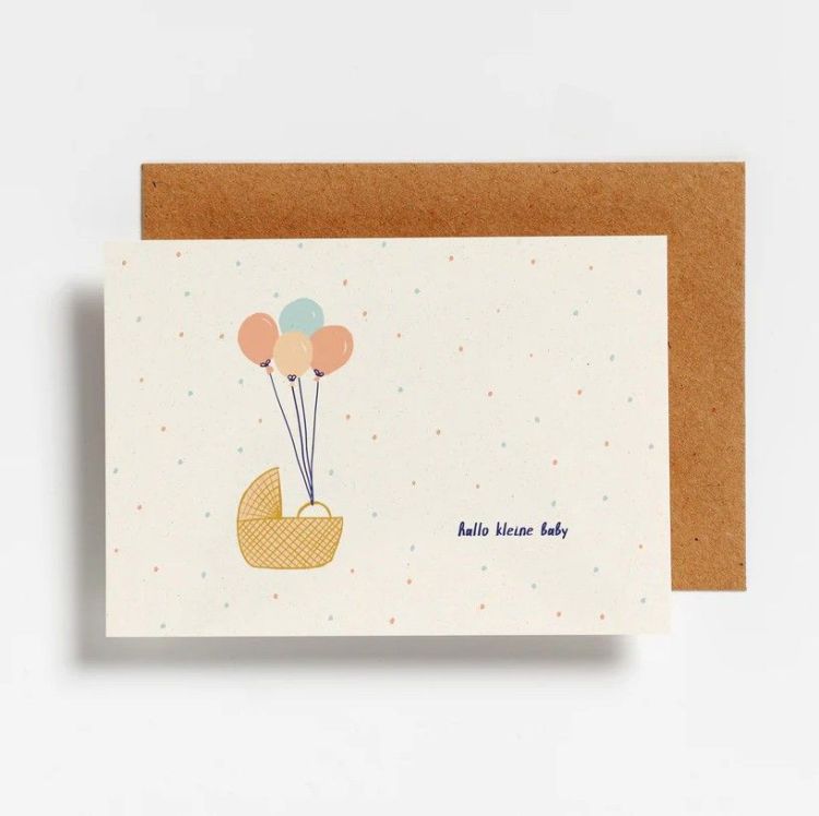 Hello August Postkaartje - Hallo kleine baby Hello August Postkaartje - Hallo kleine baby