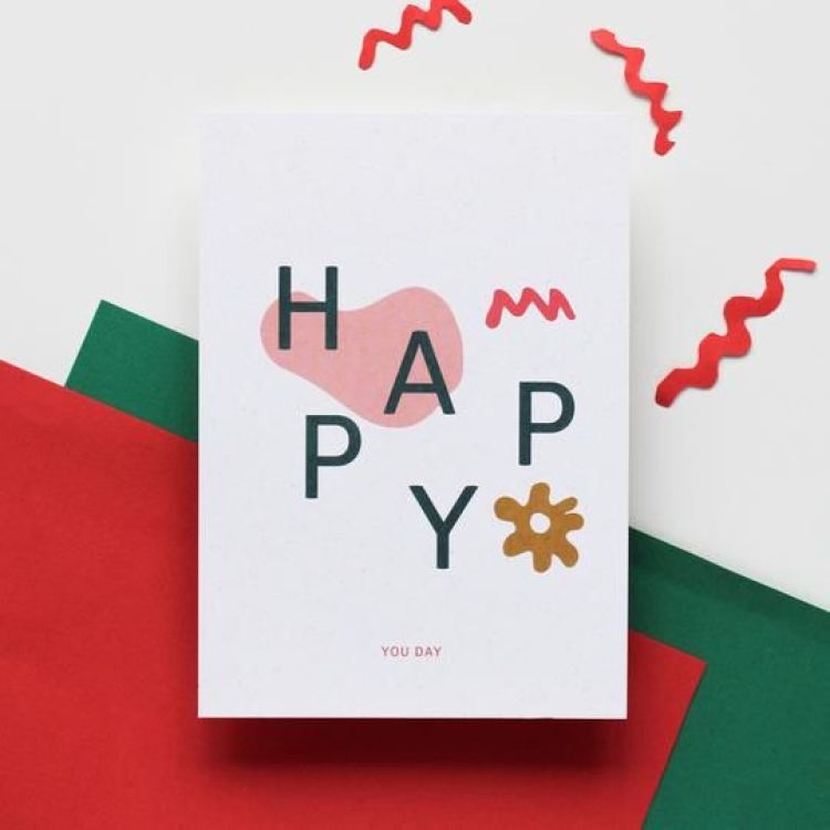 Hello August Postkaartje - Happy you day