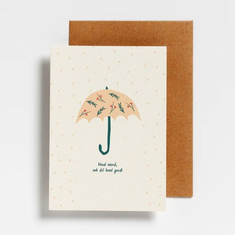 Hello August Postkaartje - Houd moed, ook dit komt goed!