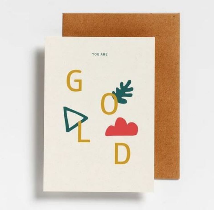 Hello August Postkaartje - You are gold