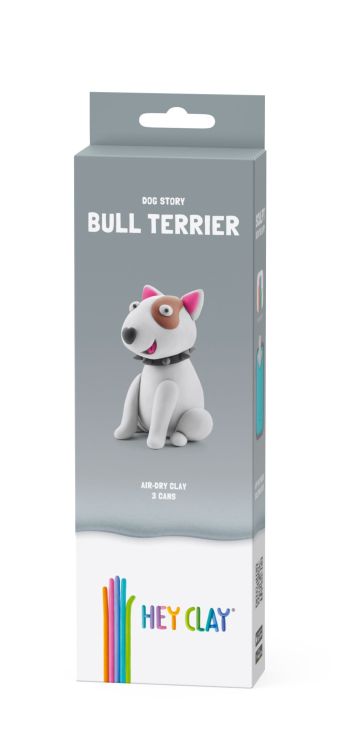 HEY CLAY Bull terriër - 3 potjes klei