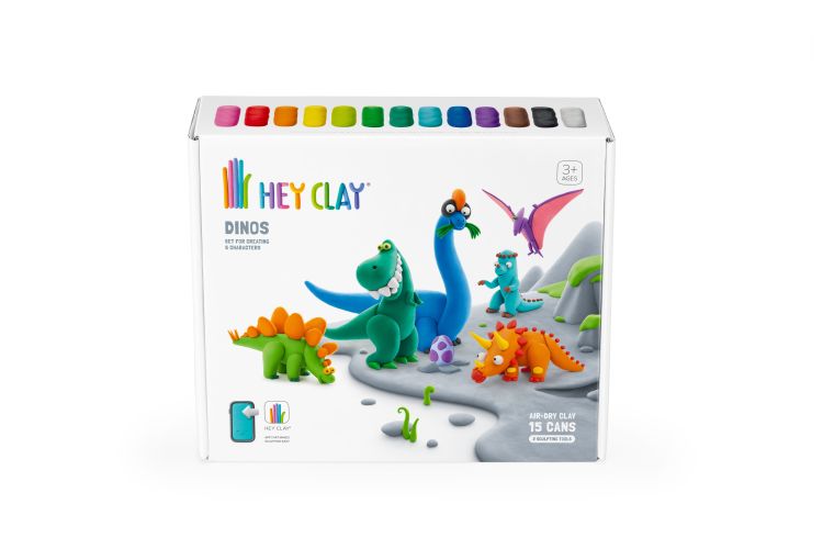 HEY CLAY Dinosaurussen - 15 potjes klei