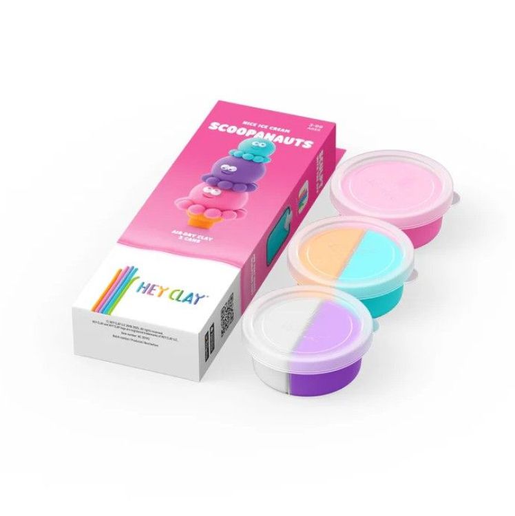 HEY CLAY Scoopanauts - 3 potjes klei
