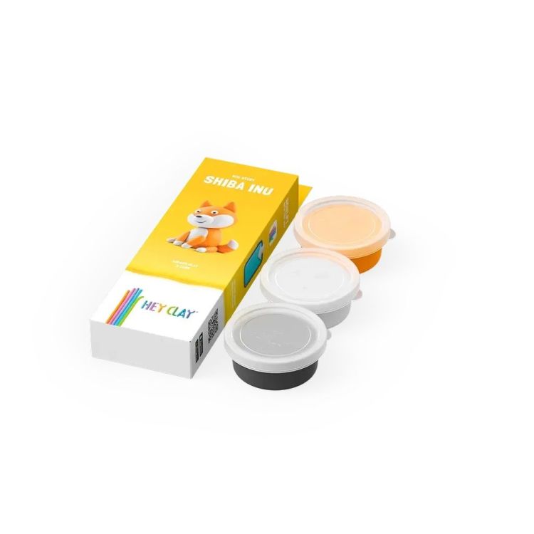 HEY CLAY Shibu inu - 3 potjes klei