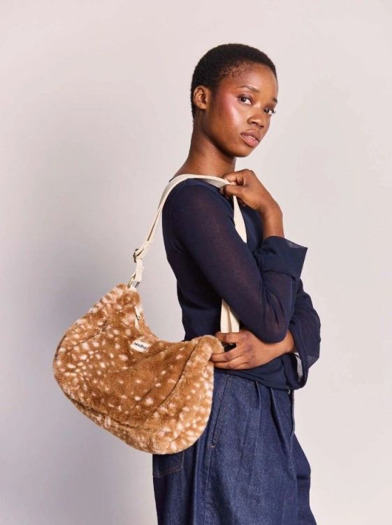 Hindbag Handtas - Rosa - Fausse Fourrure Faon