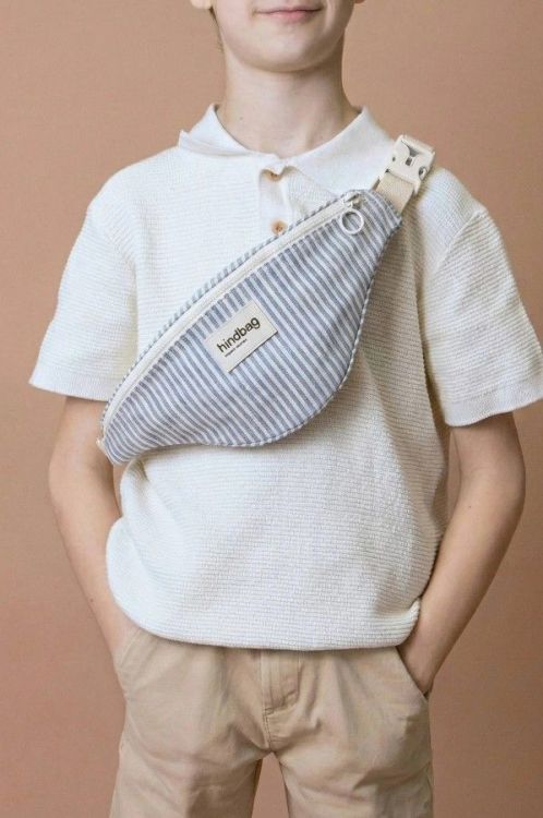 Hindbag Heuptas - Augustin Rayures Fines Blue - Kids