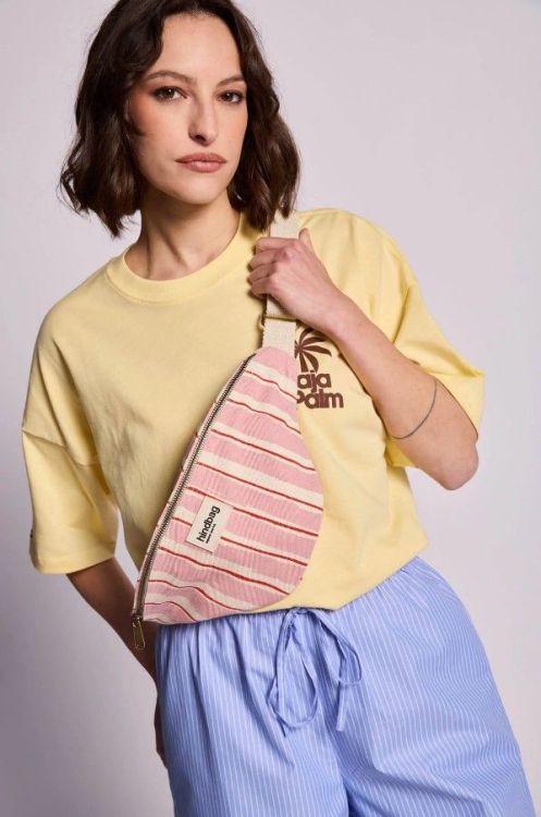 Hindbag Heuptas - Olivia Rayures Larges Rouge and Rose