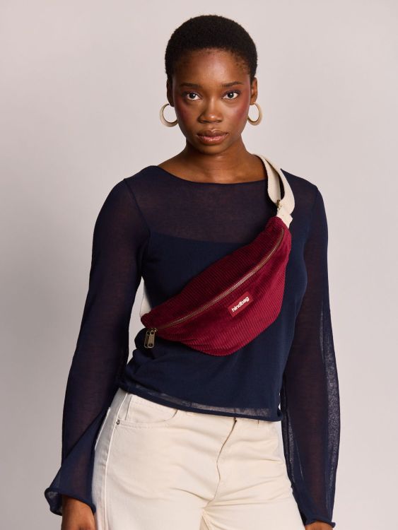Hindbag Heuptas - Olivia Velours bordeaux