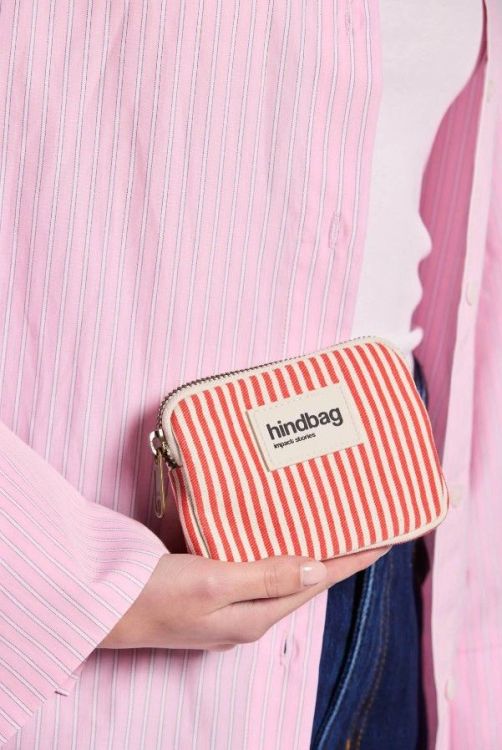 Hindbag Portemonnee - Lili Rayures Fines Rouge