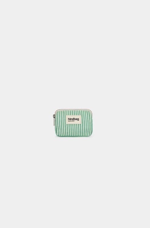 Hindbag Portemonnee - Lili Rayures Fines Vert Hindbag Portemonnee - Lili Rayures Fines Vert
