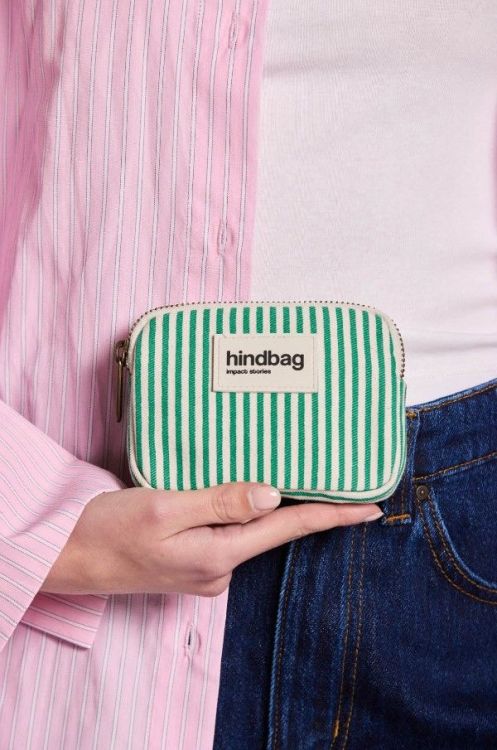 Hindbag Portemonnee - Lili Rayures Fines Vert