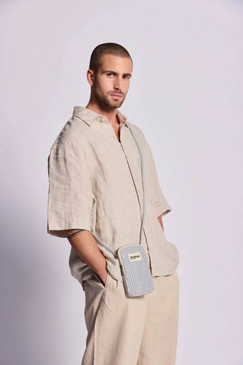 Hindbag Telefoontasje - Bill Rayures Fines Blue
