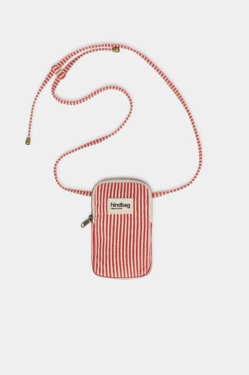Hindbag Telefoontasje - Bill Rayures Fines Rouge Hindbag Telefoontasje - Bill Rayures Fines Rouge