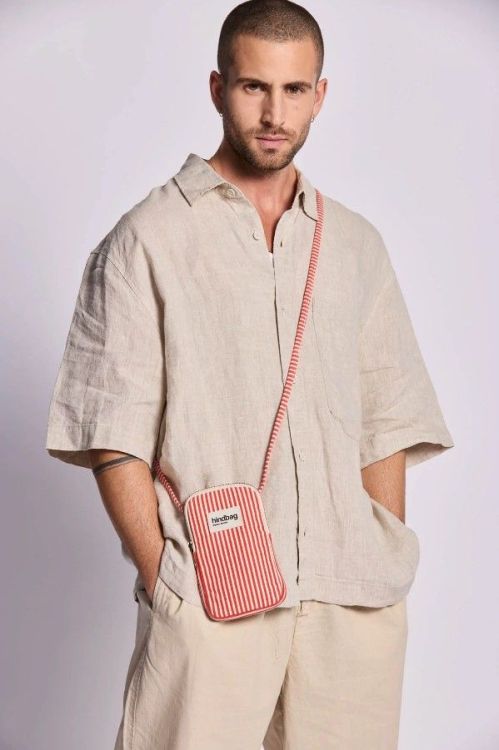 Hindbag Telefoontasje - Bill Rayures Fines Rouge