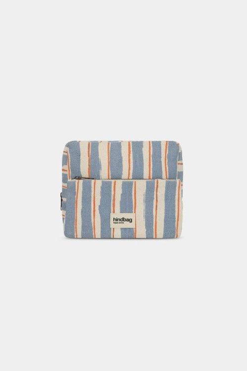 Hindbag Toilettas - Alix Rayures Larges Blue and Orange Hindbag Toilettas - Alix Rayures Larges Blue and Orange