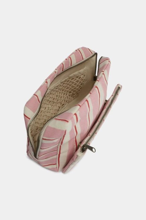 Hindbag Toilettas - Alix Rayures Larges Rose and Rouge