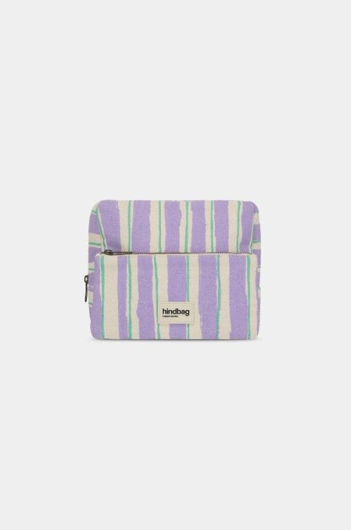 Hindbag Toilettas - Alix Rayures Larges Violet and Vert Hindbag Toilettas - Alix Rayures Larges Violet and Vert