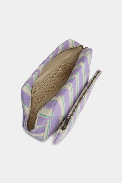 Hindbag Toilettas - Alix Rayures Larges Violet and Vert