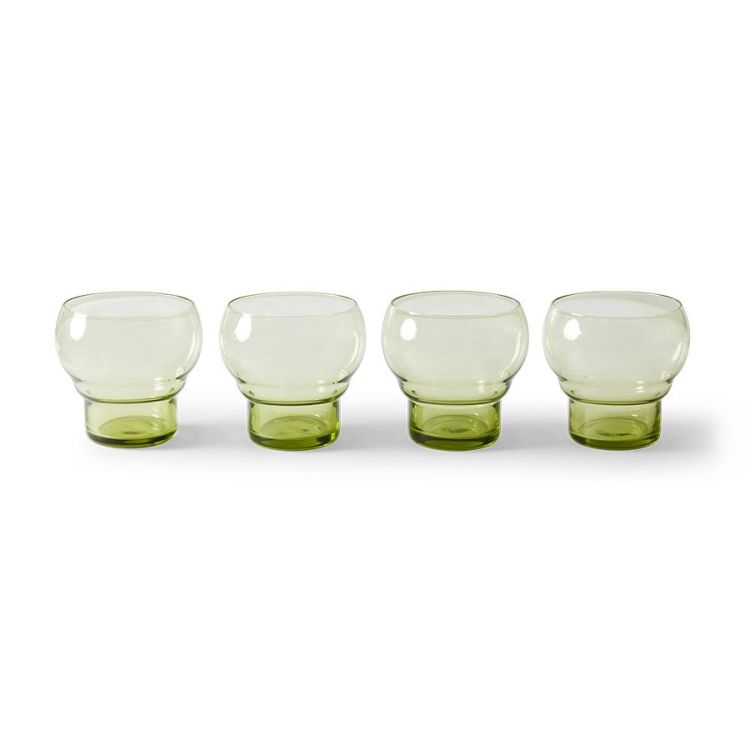 HK Living Bolglazen - Mint green - set van 4