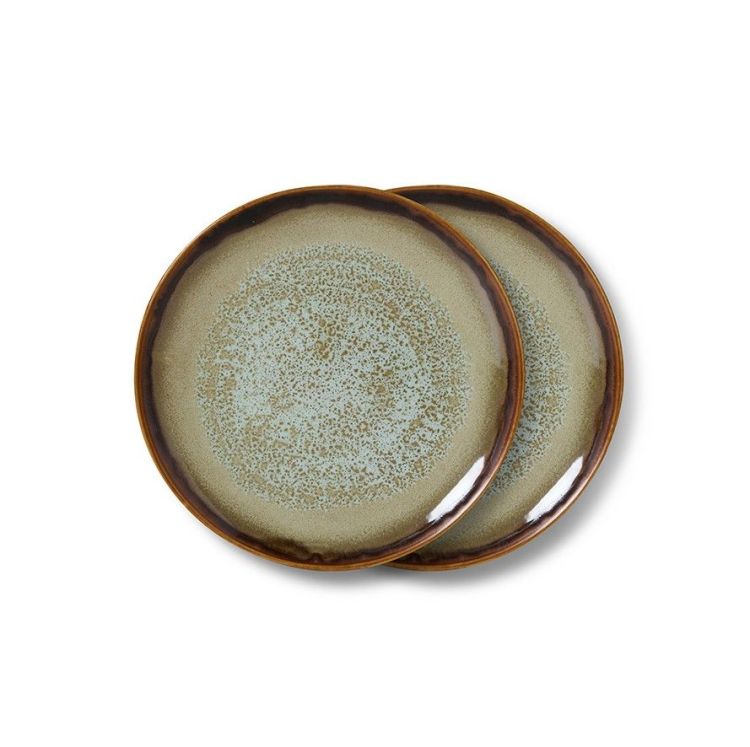 HK Living Dessertborden - Constrast - set van 2