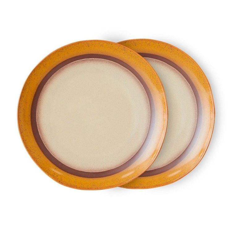 HK Living Dinerborden - Coconut - set van 2