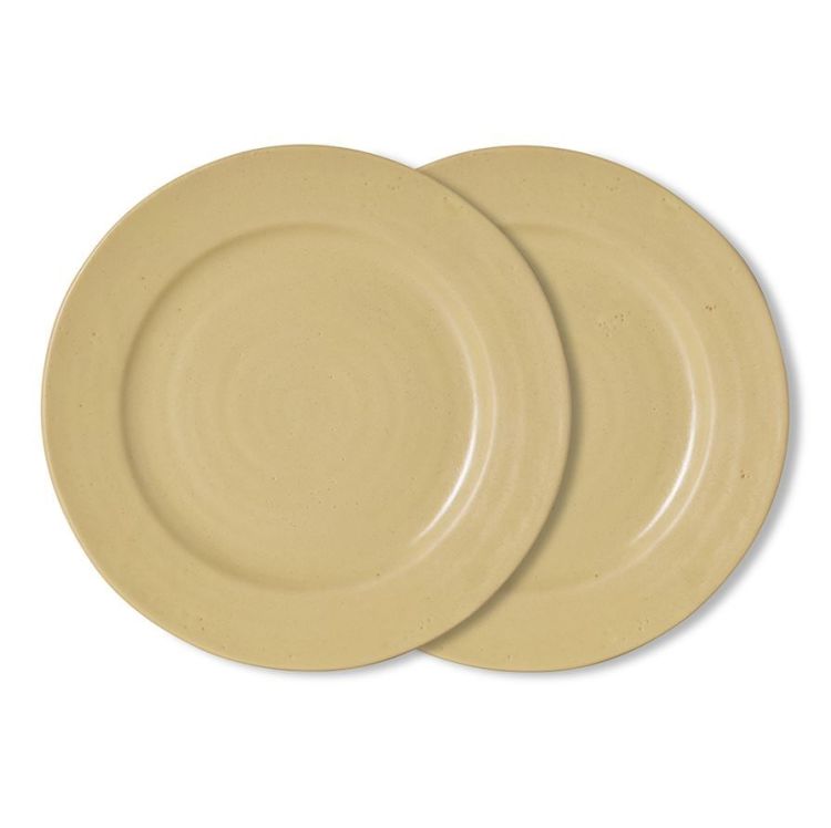 HK Living Dinerborden - Cream - set van 2 HK Living Dinerborden - Cream - set van 2