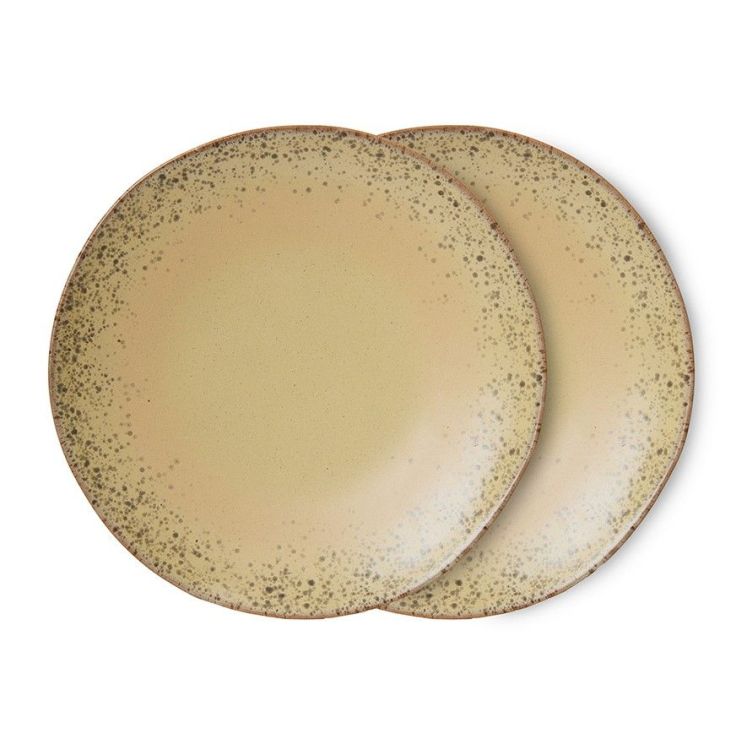 HK Living Dinerborden - Grit - set van 2