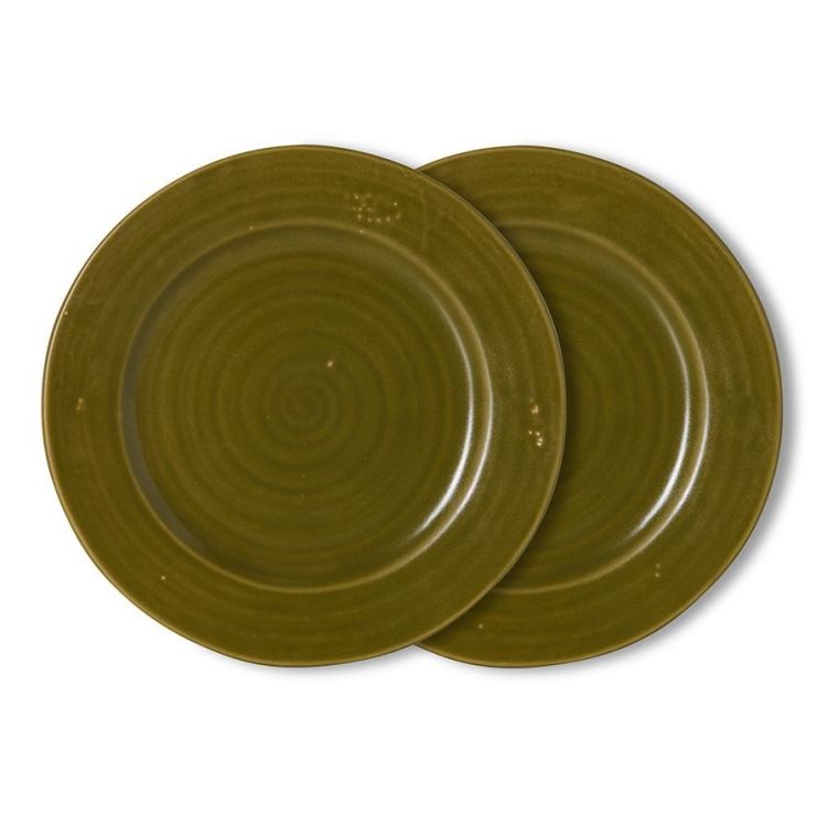 HK Living Dinerborden - Moss - set van 2 HK Living Dinerborden - Moss - set van 2