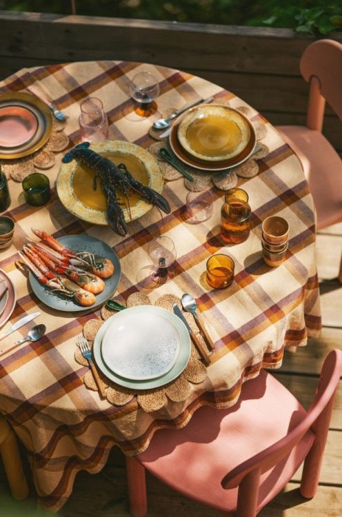 HK Living Dinerborden - Palms - set van 2