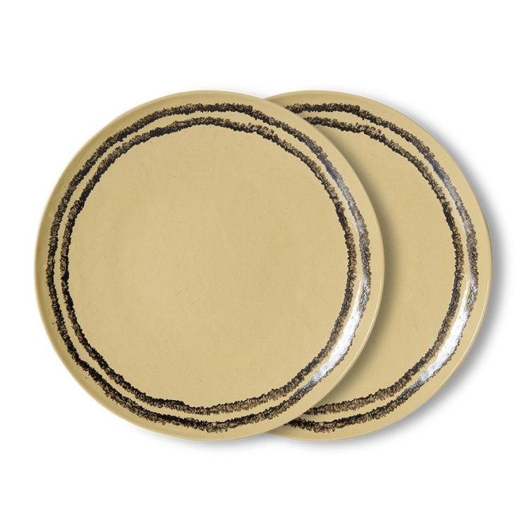 HK Living Dinerborden - Vanilla - set van 2