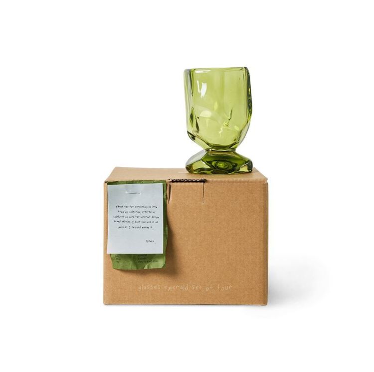 HK Living Glazen - Emerald (set van 4) - Nienke Sikkema