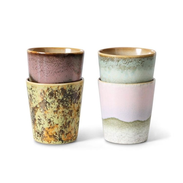 HK Living Koffietassen - Serendipity - Set van 4
