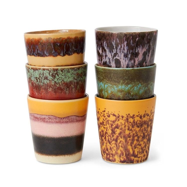 HK Living Koffietassen - Valley - set van 6